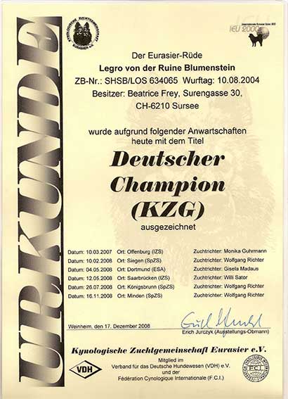 Deutscher Champion KZG